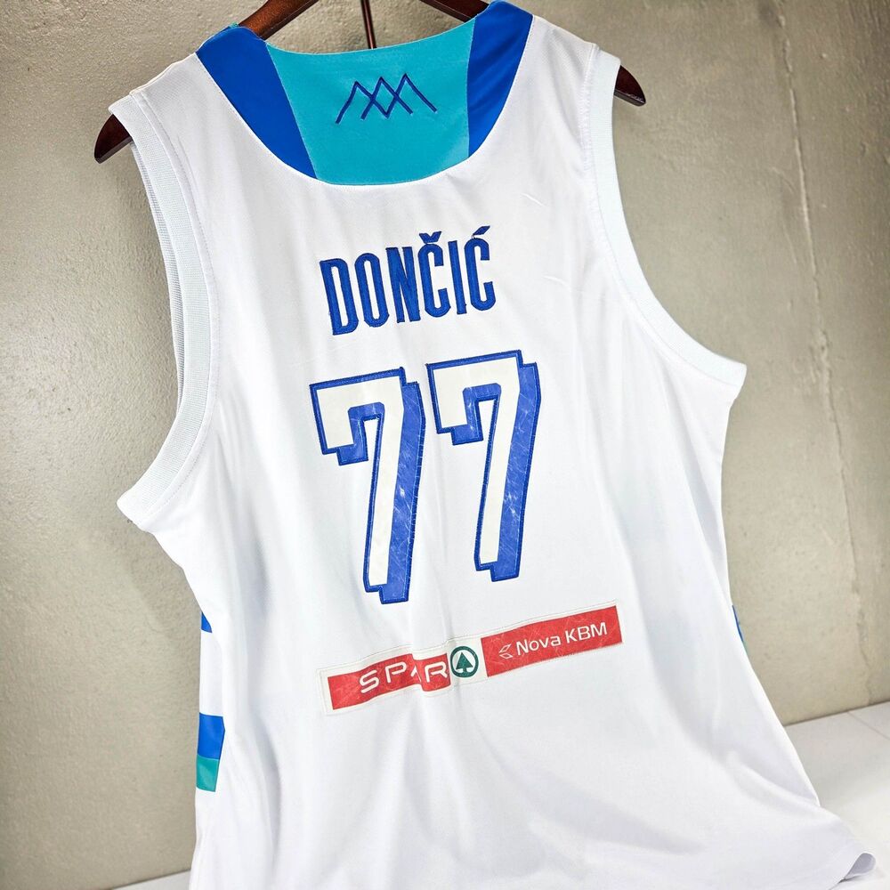 Luka Doncic #77 Slovenia National Team FIBA Embroidered Basketball Jersey XL